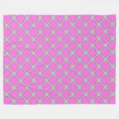 Couverture Polaire Quatrefoil rose et gris (Devant (Horizontal))