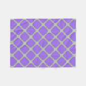 Couverture Polaire Quatrefoil violet et gris (Devant (Horizontal))