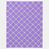 Couverture Polaire Quatrefoil violet et gris (Devant)