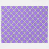 Couverture Polaire Quatrefoil violet et gris (Devant (Horizontal))