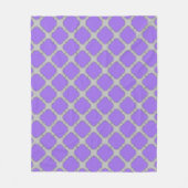 Couverture Polaire Quatrefoil violet et gris (Devant)