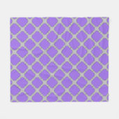 Couverture Polaire Quatrefoil violet et gris (Devant (Horizontal))