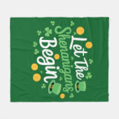 Couverture Polaire Que les frasques commencent Drôle de Saint-Patrick (Devant (Horizontal))