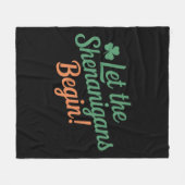Couverture Polaire Que Les Shenanigans Commencent Un St patrick Irlan (Devant (Horizontal))