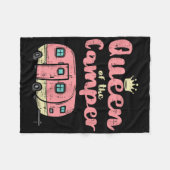 Couverture Polaire Queen Of The Camper Cute Camping Van Camp Trailer  (Devant (Horizontal))
