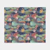 Couverture Polaire Queen of the Night Cactus and Succulents (Devant (Horizontal))