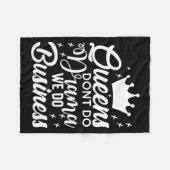 Couverture Polaire Queens Don't Do Drama We Do Business  (Devant (Horizontal))