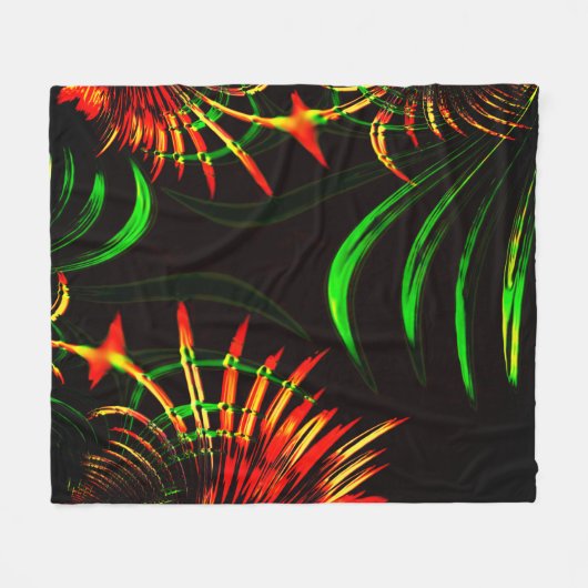 Couverture Polaire Quelques feuilles d'herbe, couleurs du feu dans "p (Devant (Horizontal))