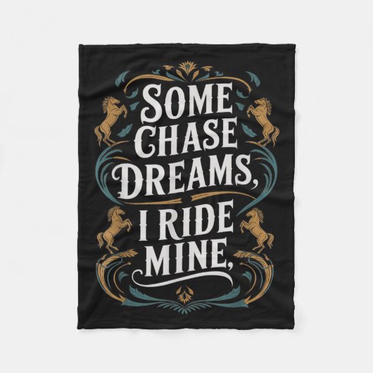 Couverture Polaire Quelques Rêves De Chase Je Ride Mine Horse équitat (Devant)