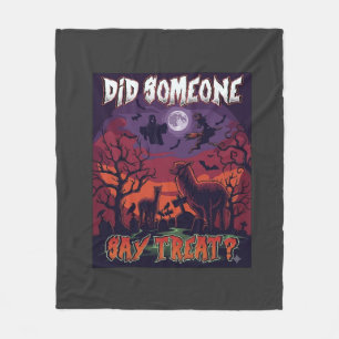 Couverture Polaire Quelqu'un a dit friandise Halloween Alpaca Sorcièr