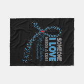 Couverture Polaire Quelqu'Un Que J'Aime A Besoin D'Un Traitement T1D  (Devant (Horizontal))