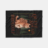 Couverture Polaire Quest Fantasy Squad Broccoli Funny Cat (Devant (Horizontal))