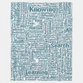 Couverture Polaire Question Apprendre Nuage MotssTexte Motif Message (Devant)