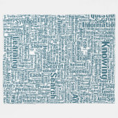 Couverture Polaire Question Apprendre Nuage MotssTexte Motif Message (Devant (Horizontal))