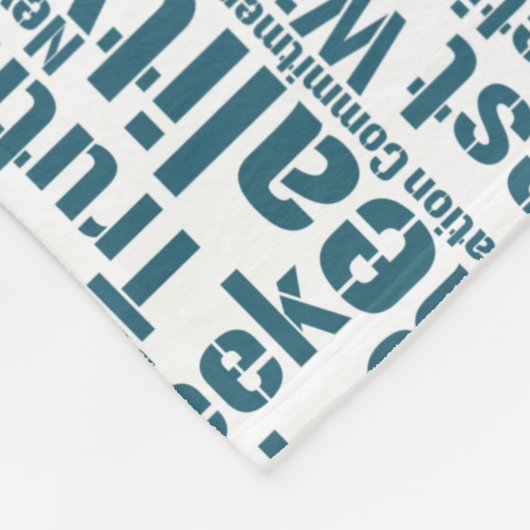 Couverture Polaire Question Apprendre Nuage MotssTexte Motif Message (Coin)