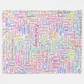 Couverture Polaire Question Apprendre Nuage MotssTexte Motif Message (Devant (Horizontal))