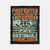 Couverture Polaire Questionable Knowledge Fireman Gift Proud Firefigh (Devant)