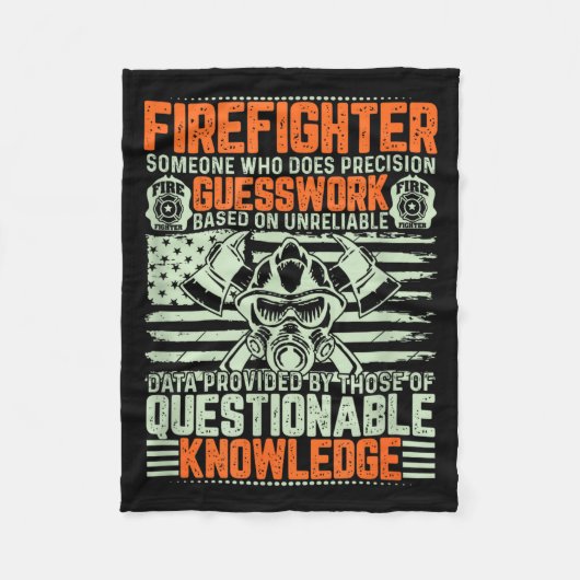 Couverture Polaire Questionable Knowledge Fireman Gift Proud Firefigh (Devant)