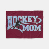 Couverture Polaire Queue sportive de maman d'hockey (Devant (Horizontal))