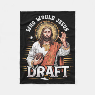 Couverture Polaire Qui Jésus recruterait-il Fan de fantasy football c