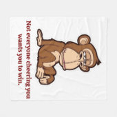 Couverture Polaire Quiet Growth Monkey Fleece Blanket (Devant (Horizontal))