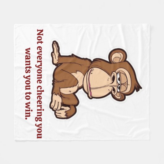 Couverture Polaire Quiet Growth Monkey Fleece Blanket (Devant (Horizontal))