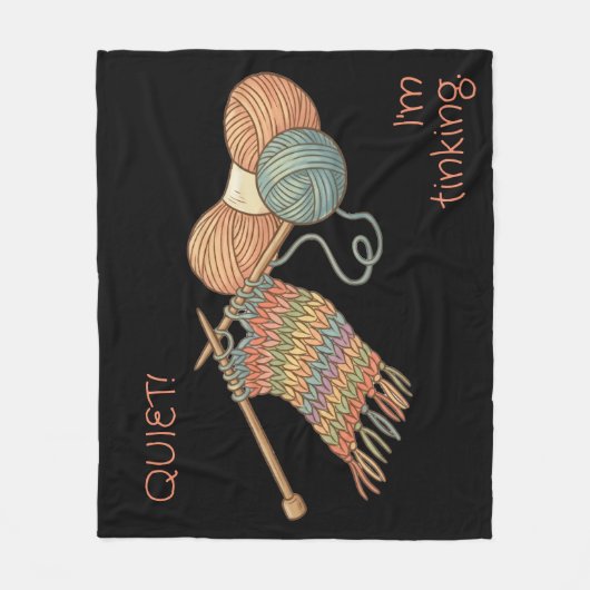 Couverture Polaire QUIET! I'm tinking. (Devant)