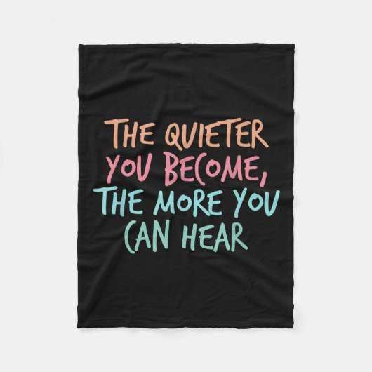 Couverture Polaire Quiet Introvert Silent Citation Silence Quieter Y (Devant)