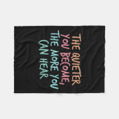 Couverture Polaire Quiet Introvert Silent Silence Quote The Quieter Y (Devant (Horizontal))