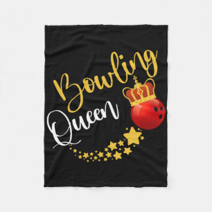 Couverture Polaire Quilles de bowling de la reine des quilleurs pour