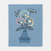 Couverture Polaire Quilling, fleurs dans le vase (Devant)