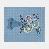 Couverture Polaire Quilling, fleurs dans le vase (Devant (Horizontal))
