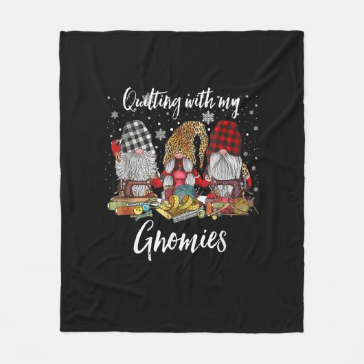 Couverture Polaire Quilter Avec Mes Gnomies Noël Gnomes Holiday (Devant)