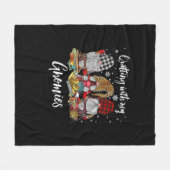 Couverture Polaire Quilter Avec Mes Gnomies Noël Gnomes Holiday (Devant (Horizontal))