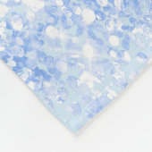 Couverture Polaire Quinceanera bébé bleu nom date parties scintillant (Coin)