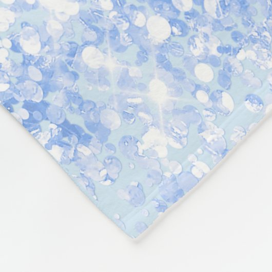 Couverture Polaire Quinceanera bébé bleu nom date parties scintillant (Coin)