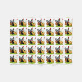 Couverture Polaire Quintette de poulet liée au sexe (Devant (Horizontal))