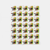 Couverture Polaire Quintette de poulet liée au sexe (Devant)