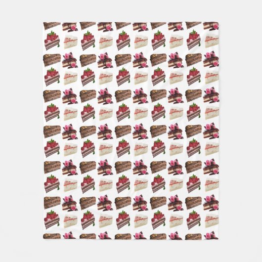 Couverture Polaire Quirky Cakes Lovers Dessert Pattern (Devant)