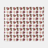 Couverture Polaire Quirky Cakes Lovers Dessert Pattern (Devant (Horizontal))