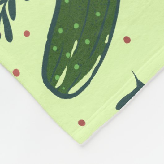 Couverture Polaire Quirky Festive Pickles de Noël Motif (Coin)