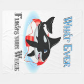 Couverture Polaire Quoi qu'il flotte votre baleine 2 (Devant (Horizontal))