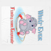 Couverture Polaire Quoi qu'il flotte votre bébé éléphant (Devant (Horizontal))