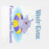 Couverture Polaire Quoi qu'il flotte votre éléphant heureux (Devant (Horizontal))