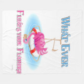 Couverture Polaire Quoi qu'il flotte votre Flamant rose (Devant (Horizontal))