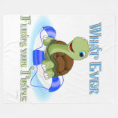 Couverture Polaire Quoi qu'il flotte votre tortue 2 (Devant (Horizontal))