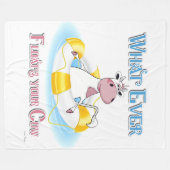 Couverture Polaire Quoi qu'il flotte votre vache 2 (Devant (Horizontal))