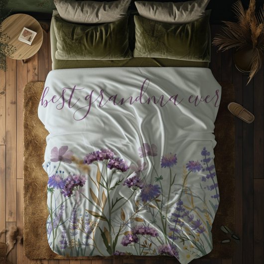 Couverture Polaire Quote-part Fleur sauvage couleur pourpre