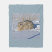 Couverture Polaire R5 Lapin de coton en neige (Devant)