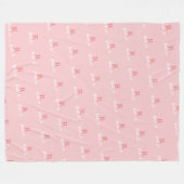 Couverture Polaire R /custom/ rose Monogramme estampillé alloc élégan (Devant (Horizontal))